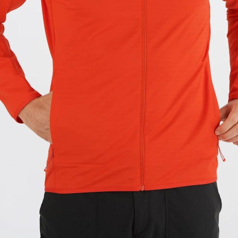 Orange Salomon Essential Lightwarm Full Zip Men's Jackets | IE YE7689